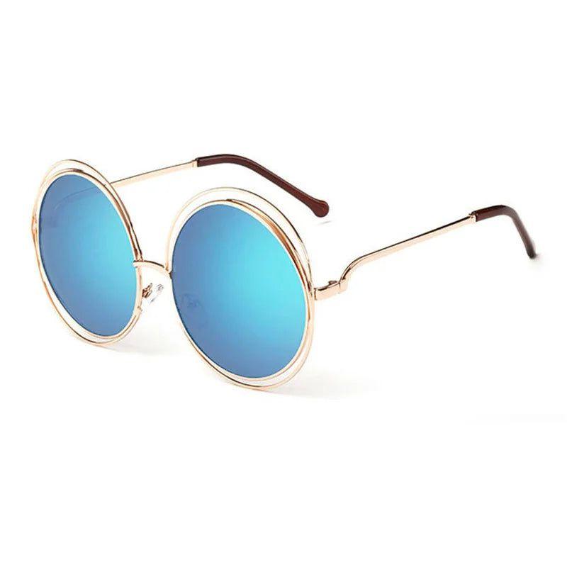 Stylish Oversized Round Fashion Sunglasses with UV400 Protection and Alloy Frame - Lucid Fantasy 