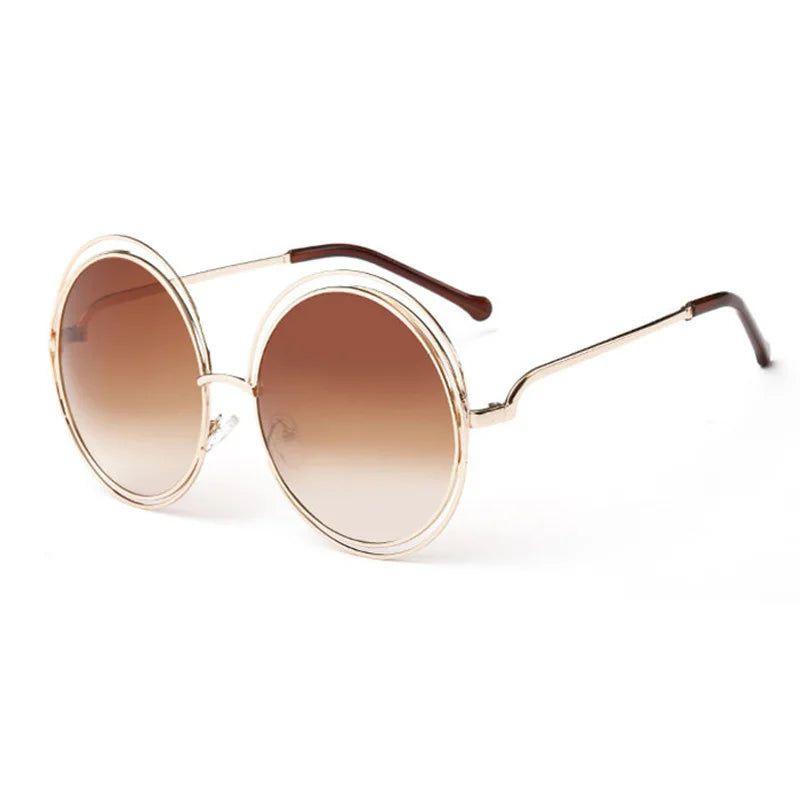 Stylish Oversized Round Fashion Sunglasses with UV400 Protection and Alloy Frame - Lucid Fantasy 