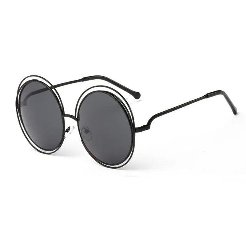 Stylish Oversized Round Fashion Sunglasses with UV400 Protection and Alloy Frame - Lucid Fantasy 