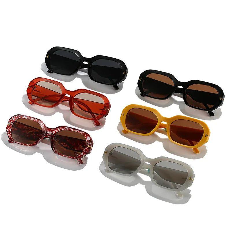 Stylish Polygon-Style Square Sunglasses with Jelly Oval Lenses and UV400 Protection - Lucid Fantasy 