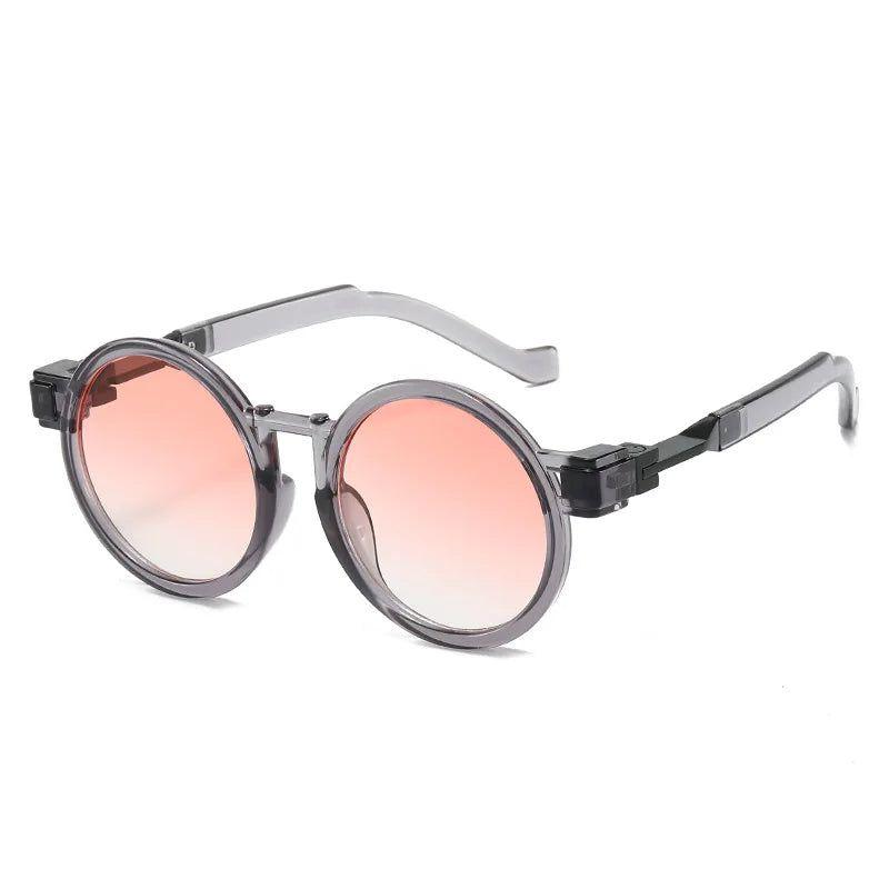 Stylish Punk Round Sunglasses with UV400 Shielding - Trendy Fashion Eyewear - Lucid Fantasy 