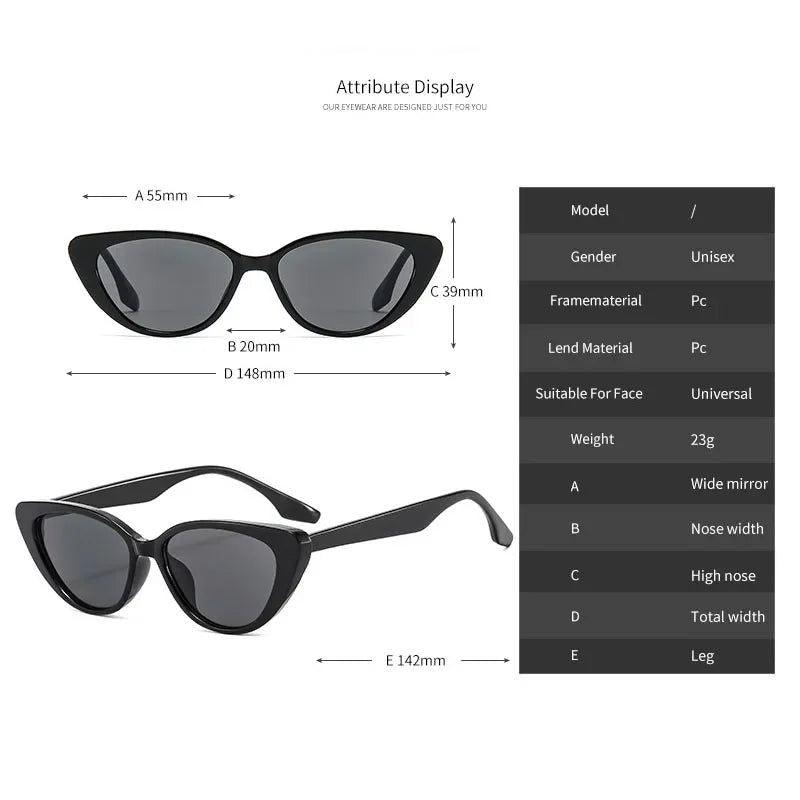 Stylish Retro Cat Eye Sunglasses with UV400 Protection - Lucid Fantasy 