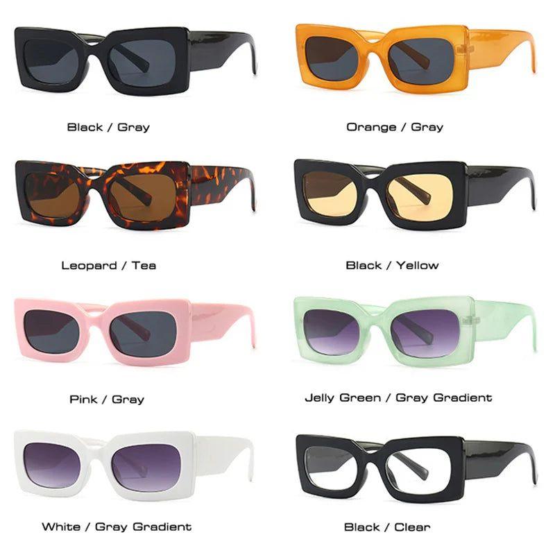 Stylish Retro Jelly Square Sunglasses with UV400 Protection - Lucid Fantasy 