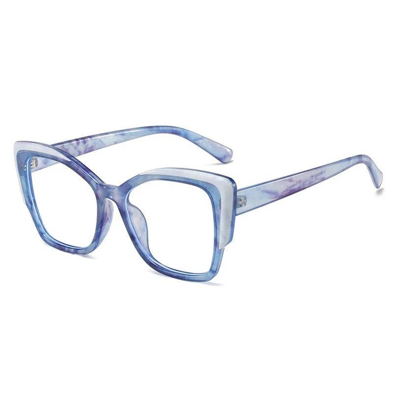 Stylish Retro Leopard Cat Eye TR90 Glasses with Blue Light Blocking Lenses - Lucid Fantasy 