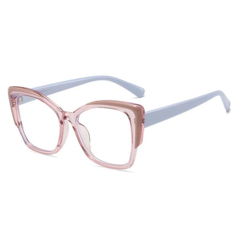 Stylish Retro Leopard Cat Eye TR90 Glasses with Blue Light Blocking Lenses - Lucid Fantasy 