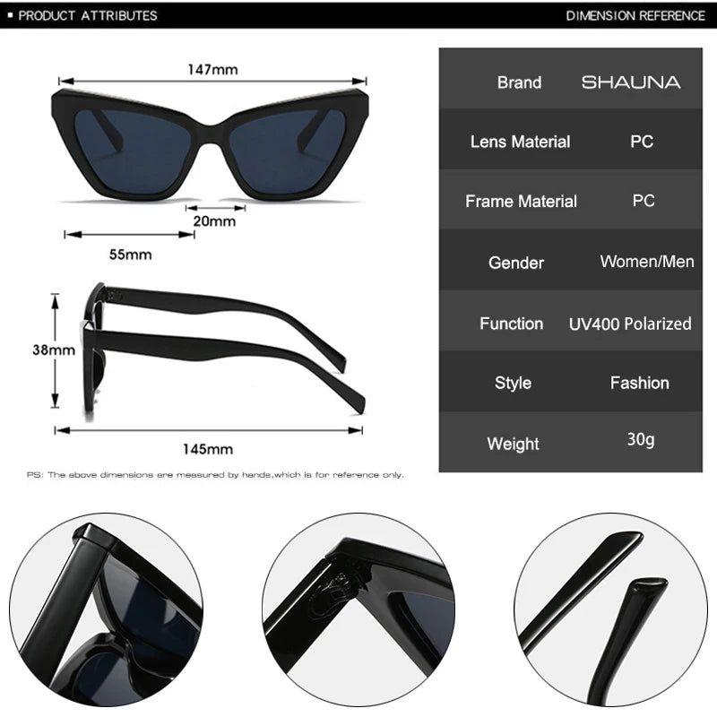 Stylish Retro Polygon Cat Eye Sunglasses with Gradient UV400 Protection - Lucid Fantasy 