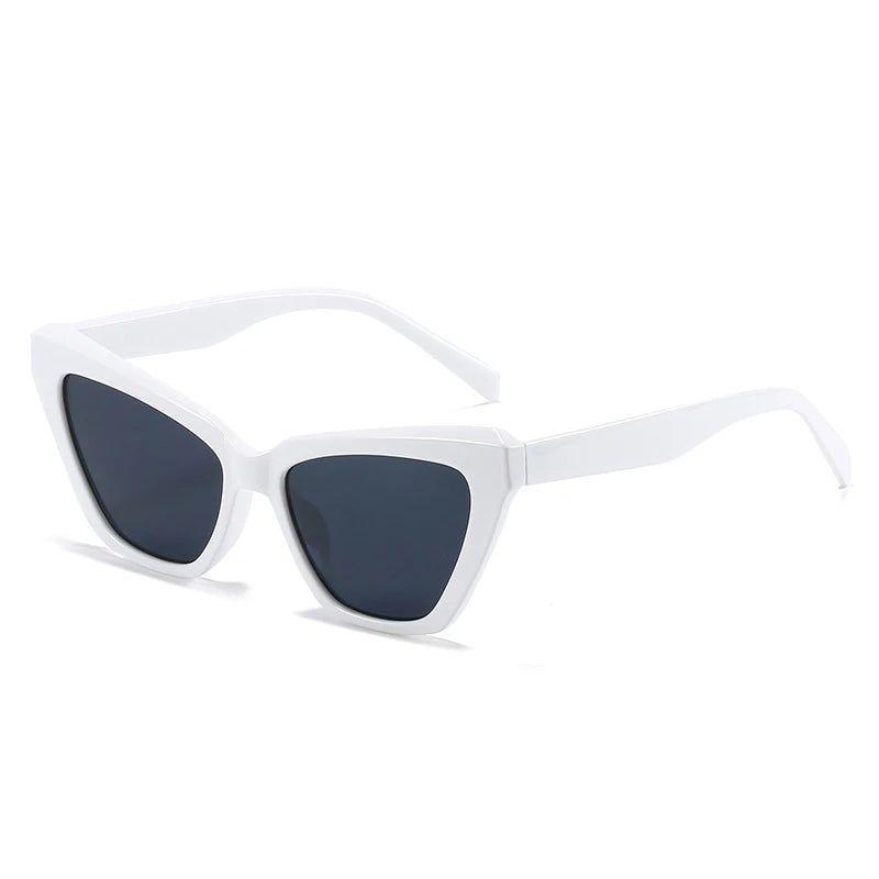 Stylish Retro Polygon Cat Eye Sunglasses with Gradient UV400 Protection - Lucid Fantasy 