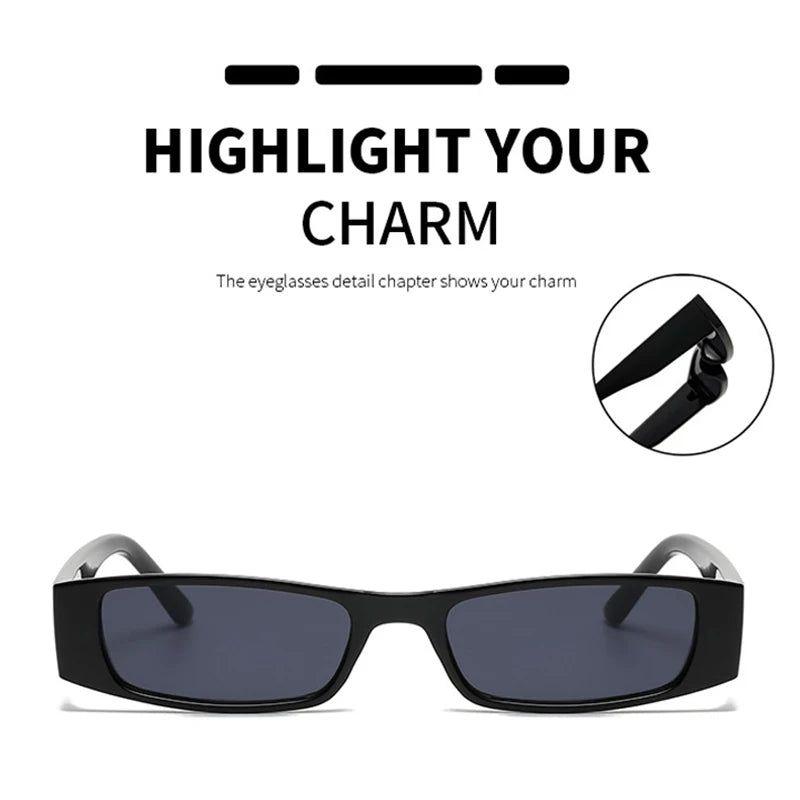 Stylish Retro Rectangle Sunglasses with UV400 Protection - Trendy Fashion Shades - Lucid Fantasy 