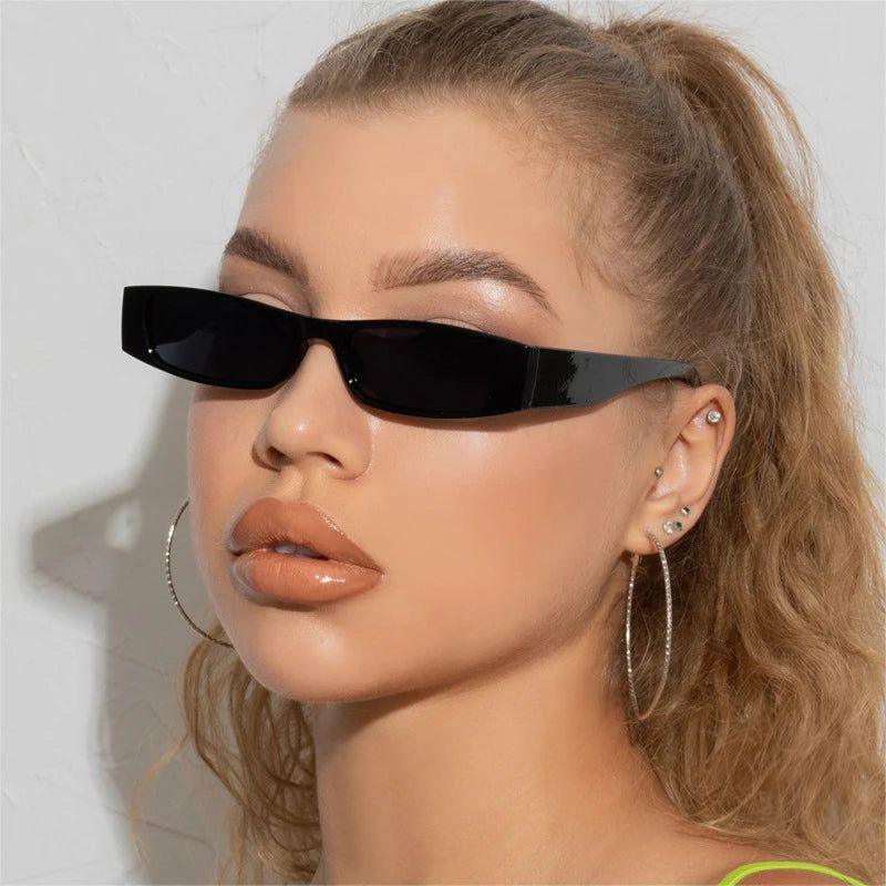 Stylish Retro Rectangle Sunglasses with UV400 Protection - Trendy Fashion Shades - Lucid Fantasy 