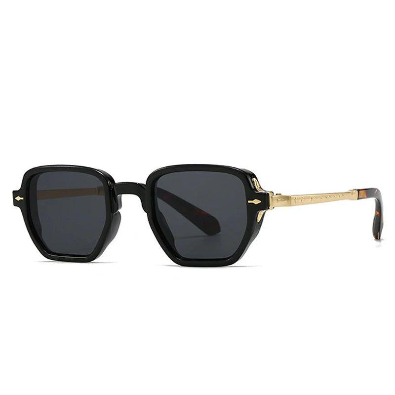 Stylish Retro Riveted Square Sunglasses with UV400 Protection - Lucid Fantasy 