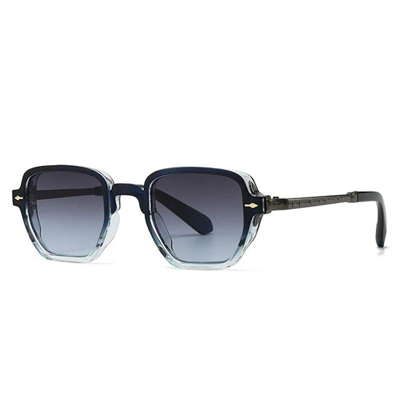 Stylish Retro Riveted Square Sunglasses with UV400 Protection - Lucid Fantasy 