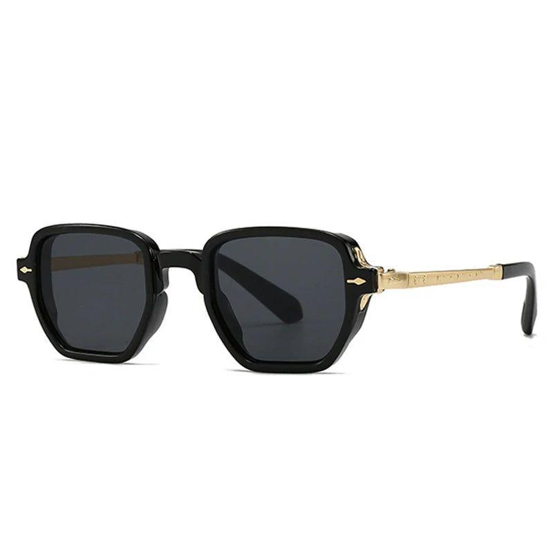 Stylish Retro Riveted Square Sunglasses with UV400 Protection - Lucid Fantasy 