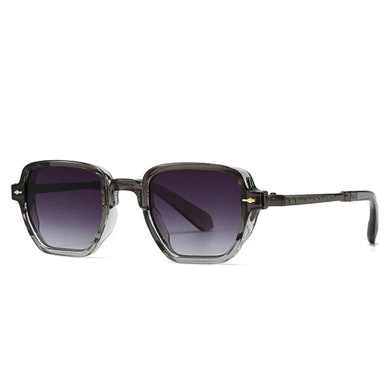 Stylish Retro Riveted Square Sunglasses with UV400 Protection - Lucid Fantasy 