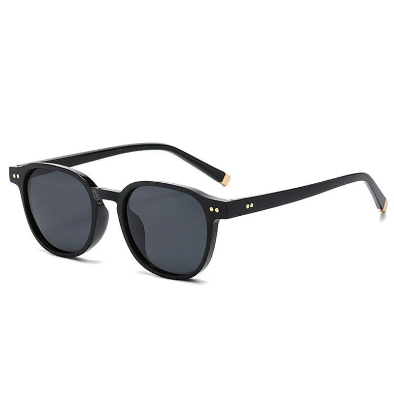 Stylish Retro Square Polarized Sunglasses with Rivet Accents and UV400 Protection - Lucid Fantasy 