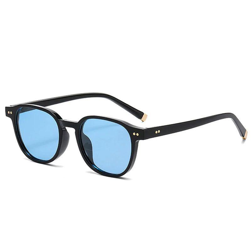 Stylish Retro Square Polarized Sunglasses with Rivet Accents and UV400 Protection - Lucid Fantasy 