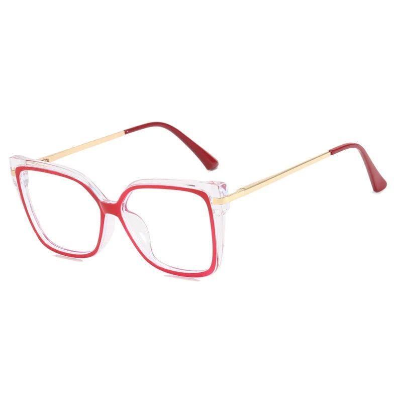 Stylish Retro TR90 Dual-Color Square Anti-Blue Light Optical Glasses - Lucid Fantasy 