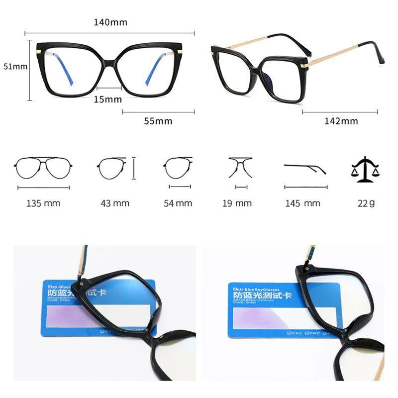 Stylish Retro TR90 Dual-Color Square Anti-Blue Light Optical Glasses - Lucid Fantasy 