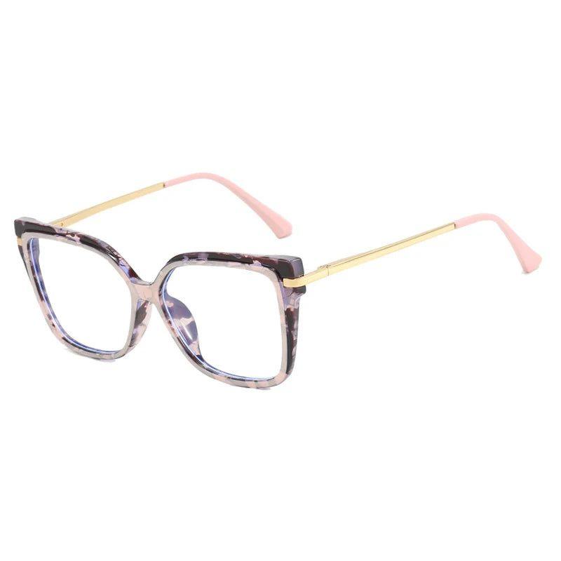 Stylish Retro TR90 Dual-Color Square Anti-Blue Light Optical Glasses - Lucid Fantasy 