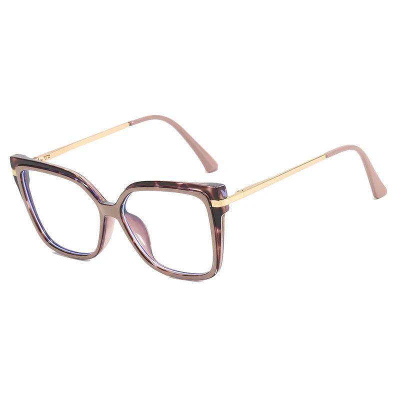 Stylish Retro TR90 Dual-Color Square Anti-Blue Light Optical Glasses - Lucid Fantasy 