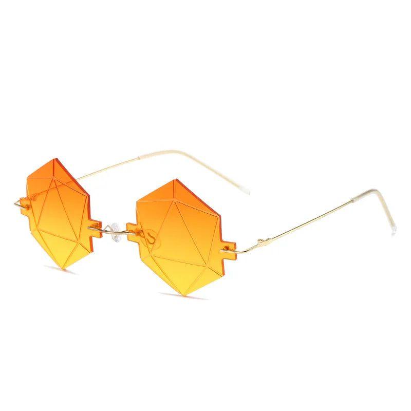 Stylish Rimless Irregular Sunglasses for Trendy Beach Parties and Outdoor Adventures - UV400 Protection - Lucid Fantasy 