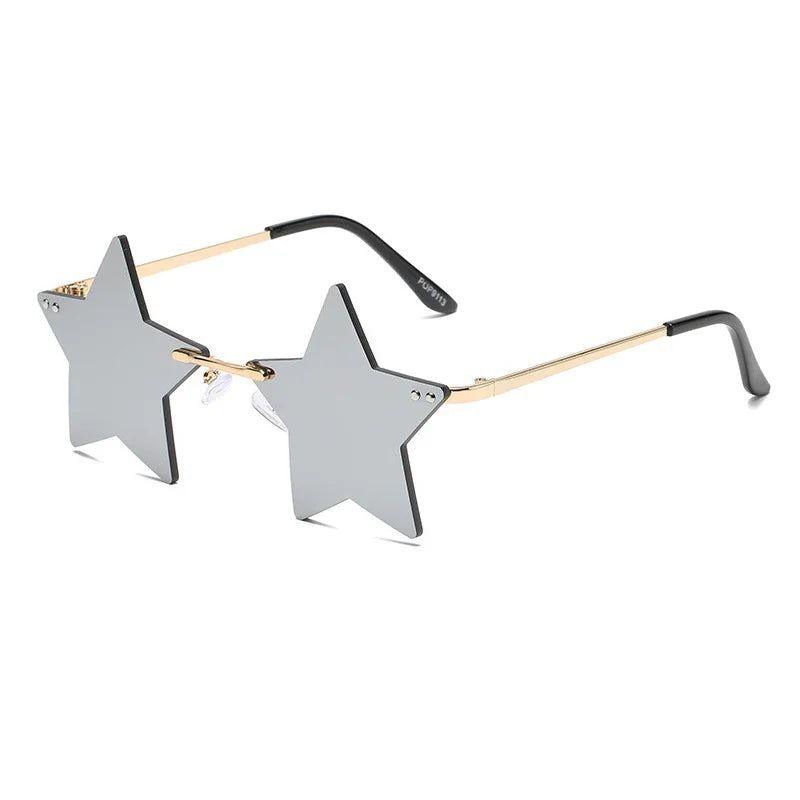 Stylish Rimless Star Shades with UV400 Protection in Vibrant Colors - Lucid Fantasy 