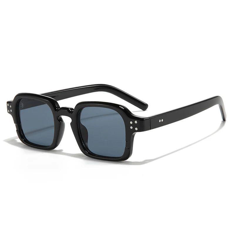 Stylish Rivet-Enhanced Square Sunglasses with UV400 Protection - Lucid Fantasy 