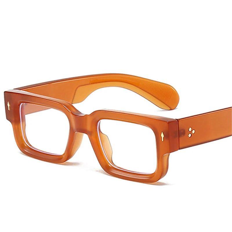 Stylish Rivet Square Frame Anti-Blue Light Glasses for Eye Protection - Lucid Fantasy 