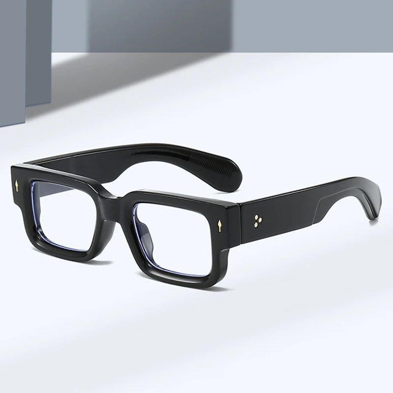 Stylish Rivet Square Frame Anti-Blue Light Glasses for Eye Protection - Lucid Fantasy 