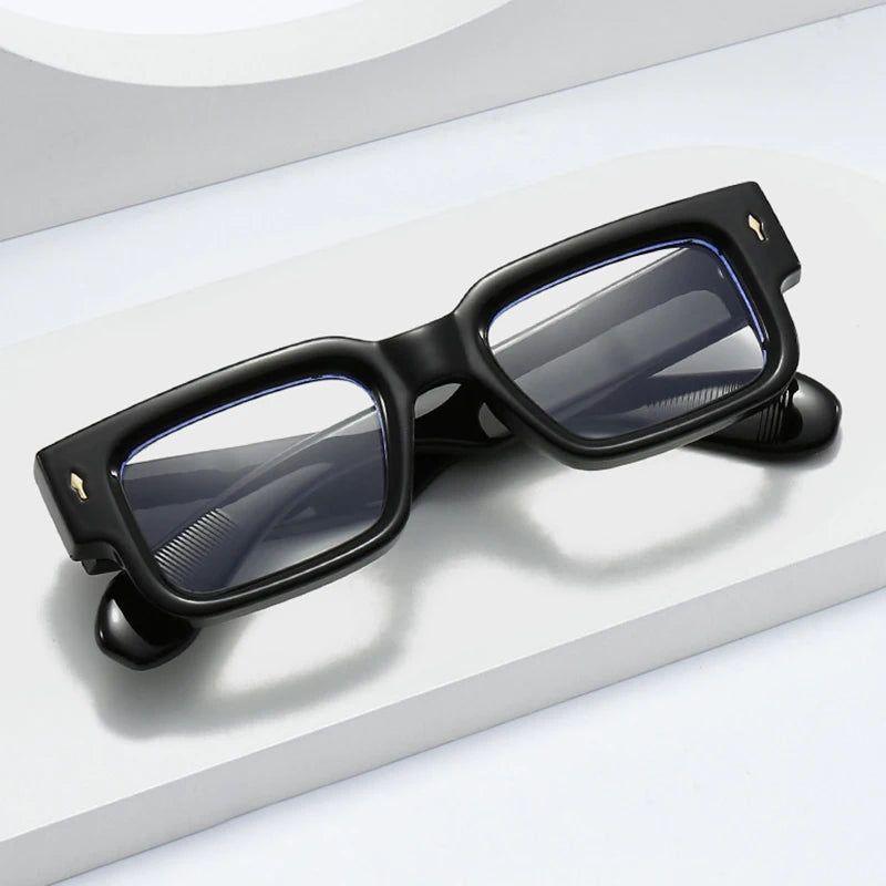 Stylish Rivet Square Frame Anti-Blue Light Glasses for Eye Protection - Lucid Fantasy 