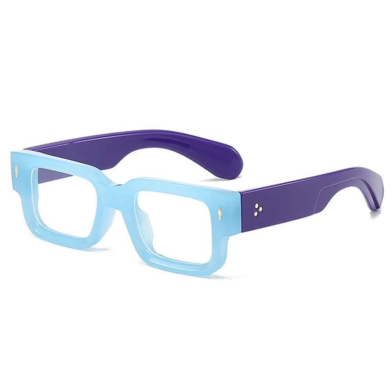 Stylish Rivet Square Frame Anti-Blue Light Glasses for Eye Protection - Lucid Fantasy 