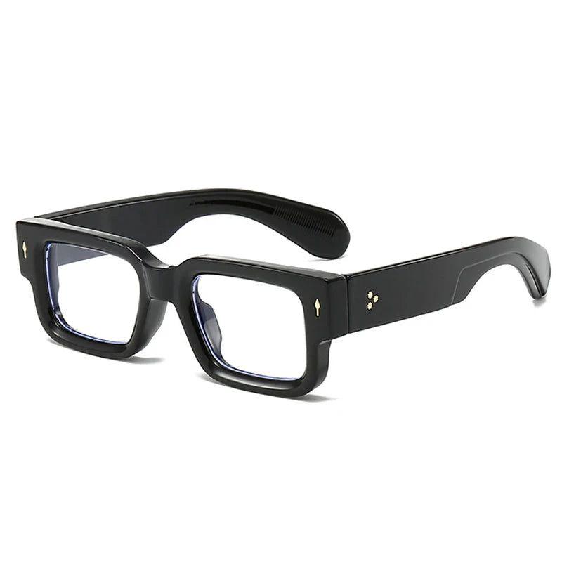 Stylish Rivet Square Frame Anti-Blue Light Glasses for Eye Protection - Lucid Fantasy 