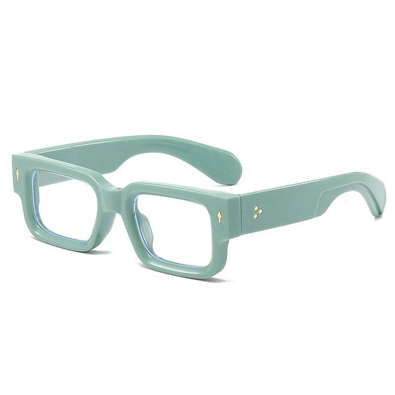 Stylish Rivet Square Frame Anti-Blue Light Glasses for Eye Protection - Lucid Fantasy 