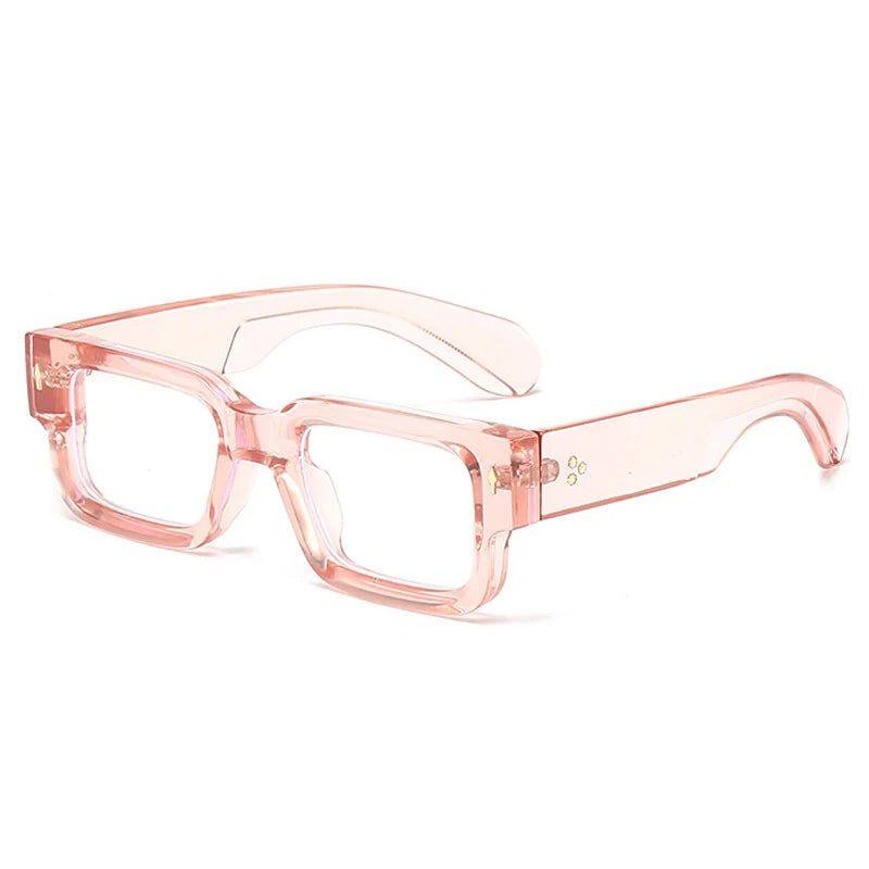 Stylish Rivet Square Frame Anti-Blue Light Glasses for Eye Protection - Lucid Fantasy 