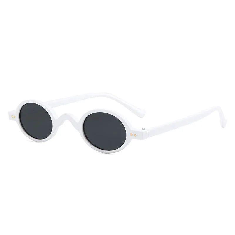 Stylish Riveted Oval Sunglasses with UV Protection - Lucid Fantasy 