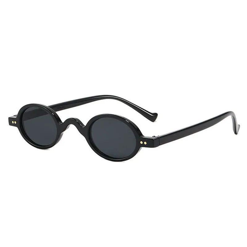 Stylish Riveted Oval Sunglasses with UV Protection - Lucid Fantasy 