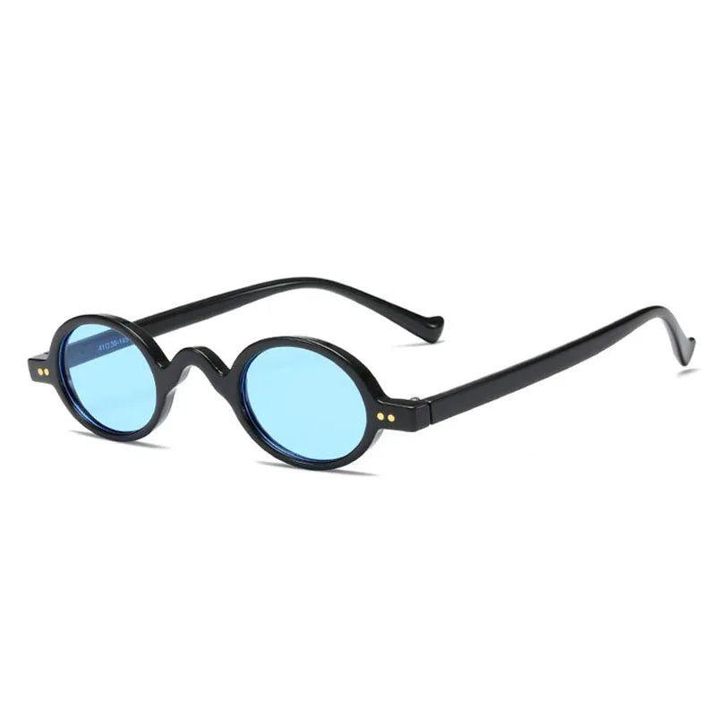 Stylish Riveted Oval Sunglasses with UV Protection - Lucid Fantasy 