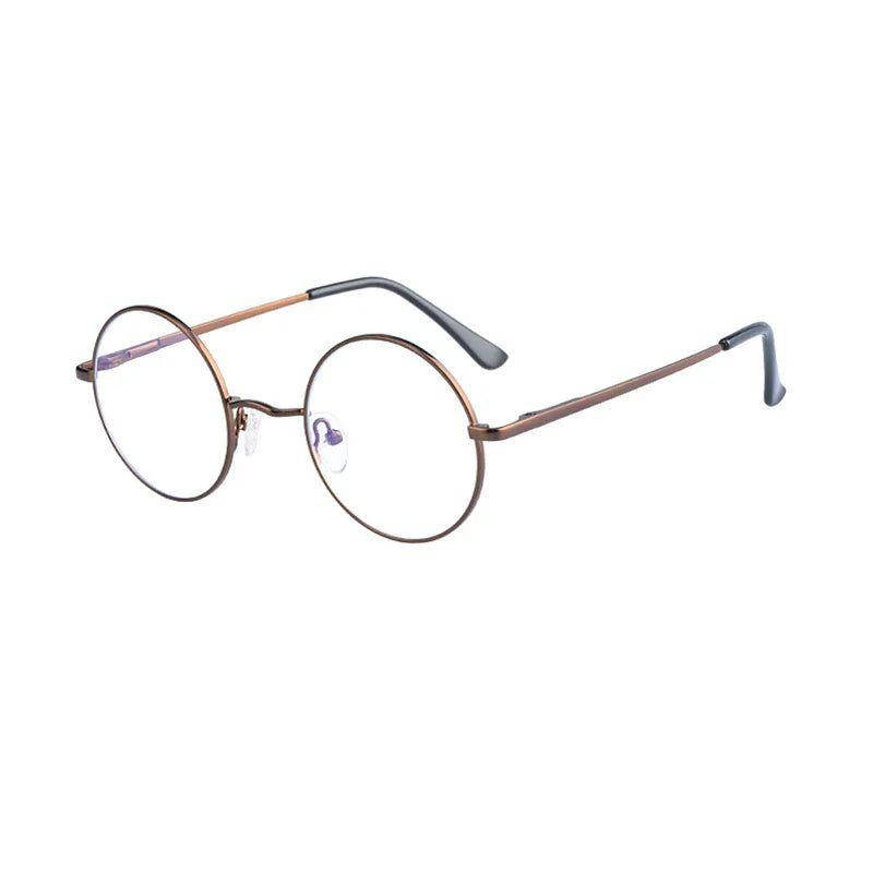 Stylish Round Alloy Blue Light Blocking Glasses with Flexible Hinges - Lucid Fantasy 