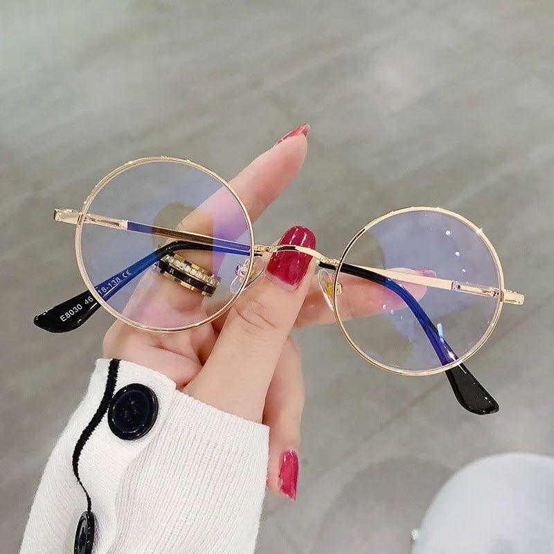 Stylish Round Alloy Blue Light Blocking Glasses with Flexible Hinges - Lucid Fantasy 