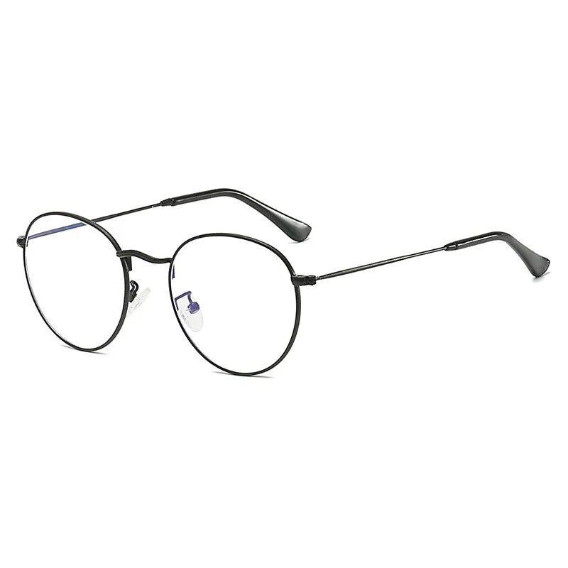 Stylish Round Anti-Blue Light Glasses with Metal Frame and High-Quality Lenses for Digital Eye Protection - Lucid Fantasy 