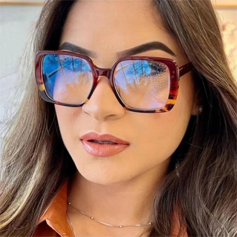 Stylish Square Clear Blue Light Blocking Glasses with TR90 Spring Hinges - Lucid Fantasy 