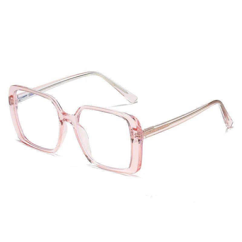 Stylish Square Clear Blue Light Blocking Glasses with TR90 Spring Hinges - Lucid Fantasy 