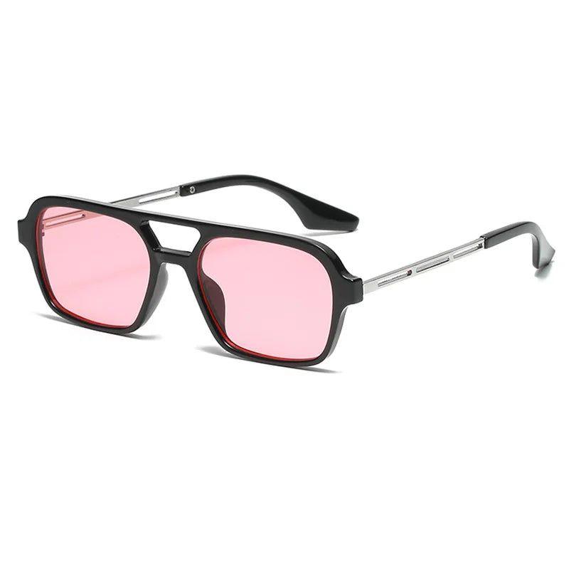 Stylish Square Double Bridge Sunglasses with Full UV400 Shielding - Lucid Fantasy 