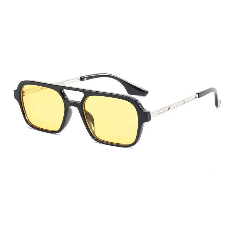 Stylish Square Double Bridge Sunglasses with Full UV400 Shielding - Lucid Fantasy 