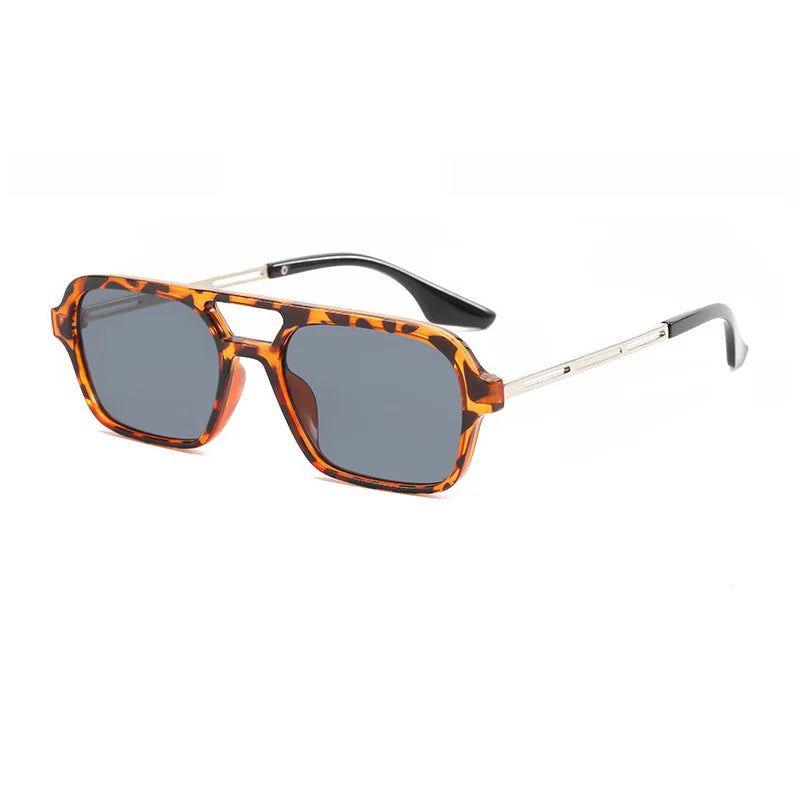 Stylish Square Double Bridge Sunglasses with Full UV400 Shielding - Lucid Fantasy 