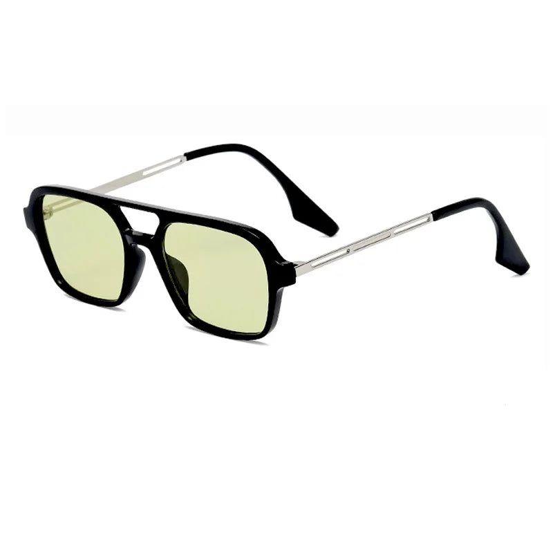 Stylish Square Double Bridge Sunglasses with Full UV400 Shielding - Lucid Fantasy 