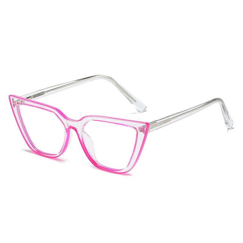 Stylish TR90 Cat Eye Glasses with Anti-Blue Light Feature and Spring Hinges - Lucid Fantasy 