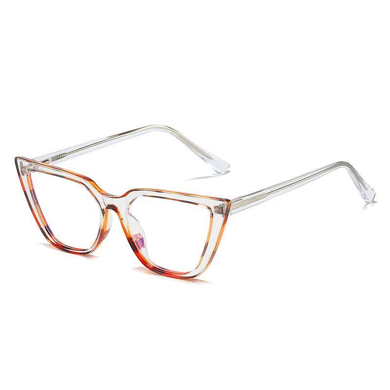 Stylish TR90 Cat Eye Glasses with Anti-Blue Light Feature and Spring Hinges - Lucid Fantasy 