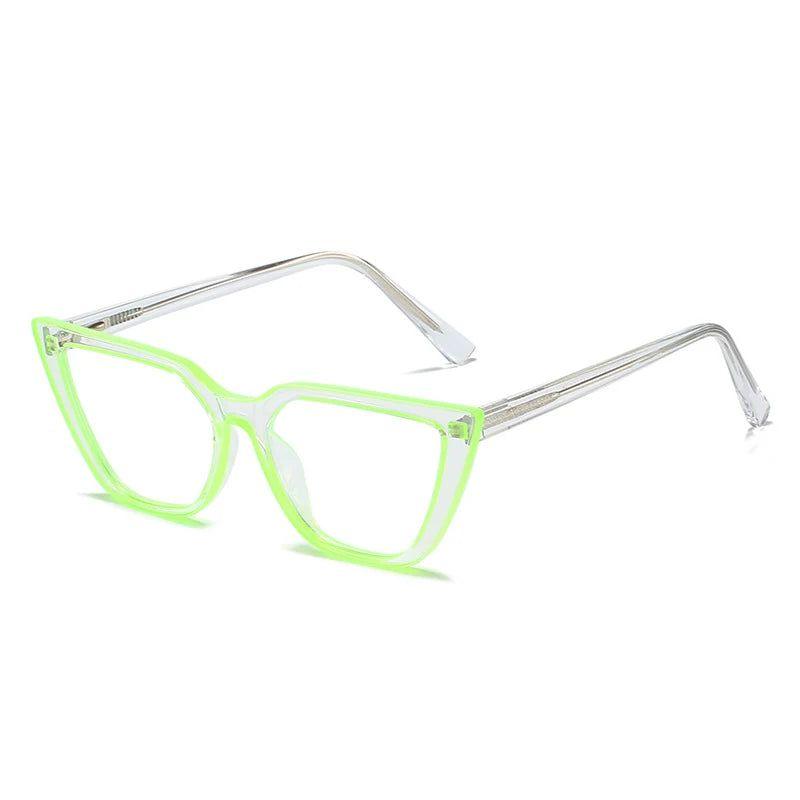 Stylish TR90 Cat Eye Glasses with Anti-Blue Light Feature and Spring Hinges - Lucid Fantasy 