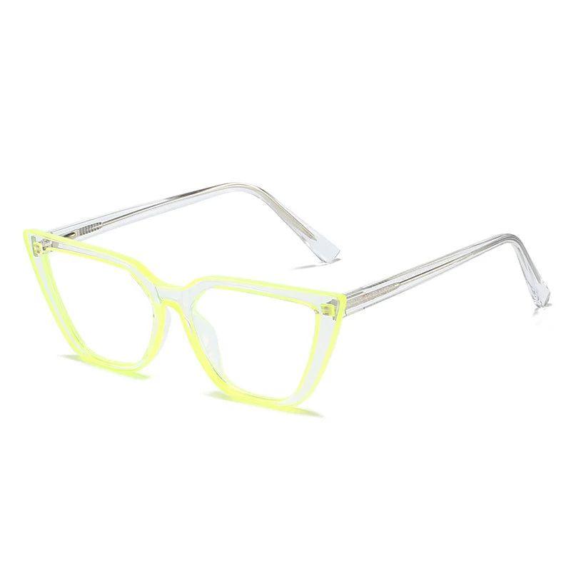 Stylish TR90 Cat Eye Glasses with Anti-Blue Light Feature and Spring Hinges - Lucid Fantasy 