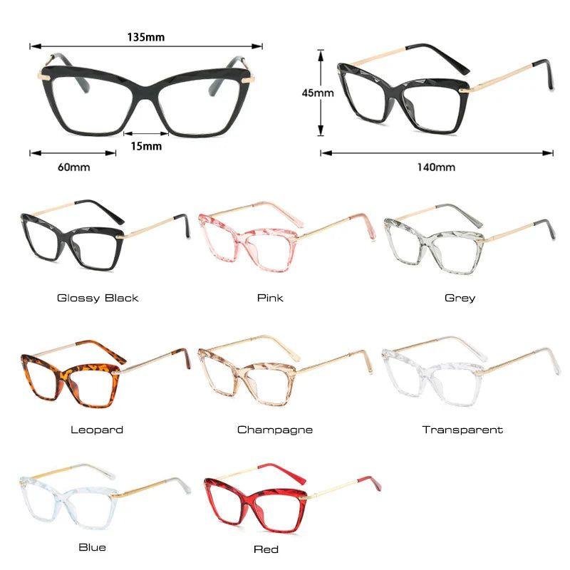 Stylish Transparent Cat Eye Eyeglasses with Spring Hinge and UV400 Protection - Lucid Fantasy 